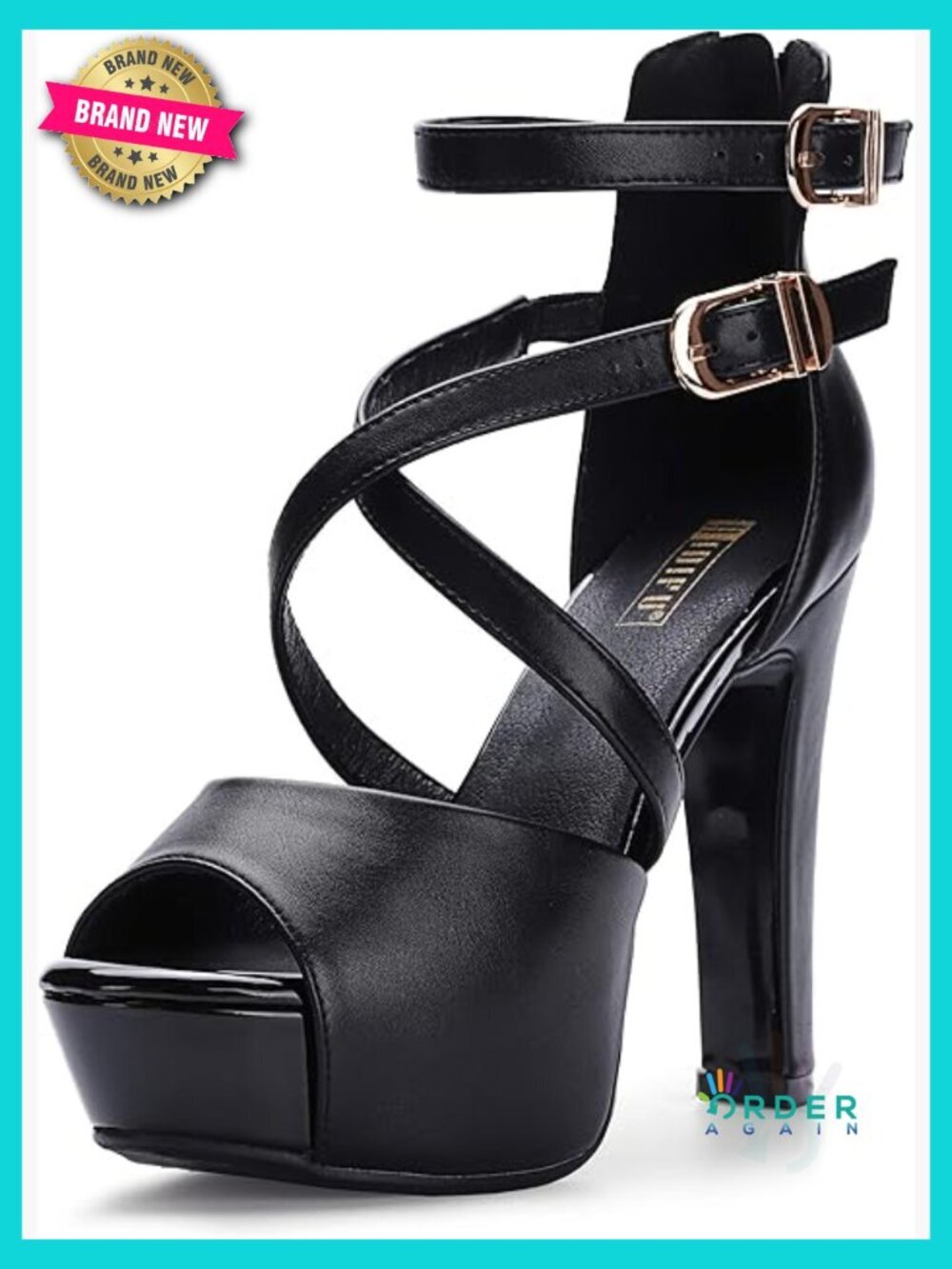 Crisscross Strappy Platform High Chunky Heels Peep Toe Pump Party Sandals